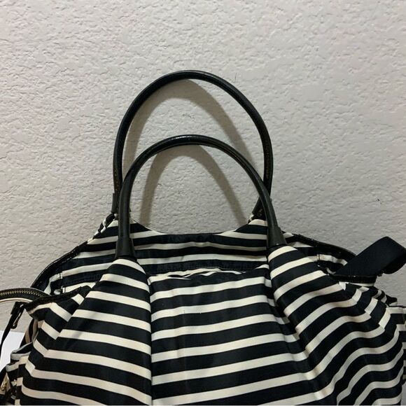 Kate Spade New York Women's Classic Nylon Stevie Striped Diaper Bag Size Large - Picture 7 of 16